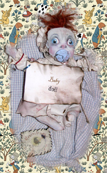 BABY Ghost Doll with dummy and travelling bag from Ravensbreath