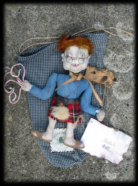 Tinker the ghost doll's grungy travelling sack