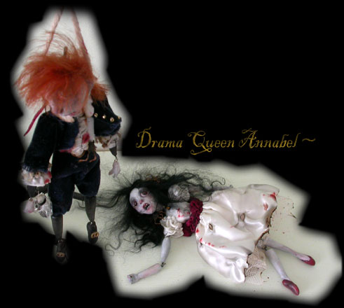 Annabel Lee & Percy the ghost children. Annabel the drama queen Annabel Lee & Percy the ghost children. Annabel the drama queen