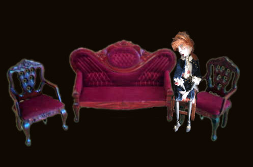 Percy the Ravensbreath ghost boy on a settee Percy the Ravensbreath ghost boy on a settee